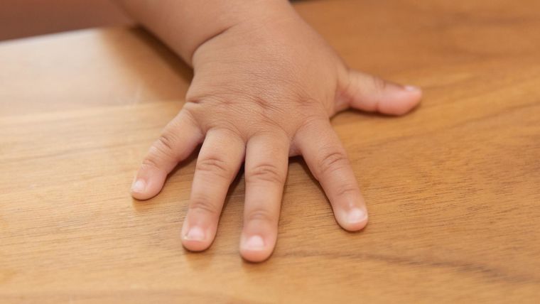 A child's hand