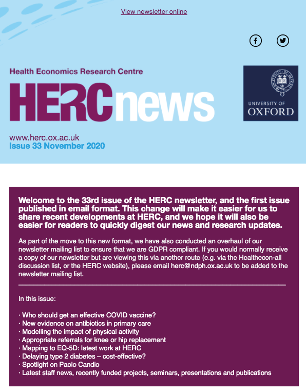 New Look HERC Newsletter - Issue 33 - November 2020 AVAILABLE NOW!!!